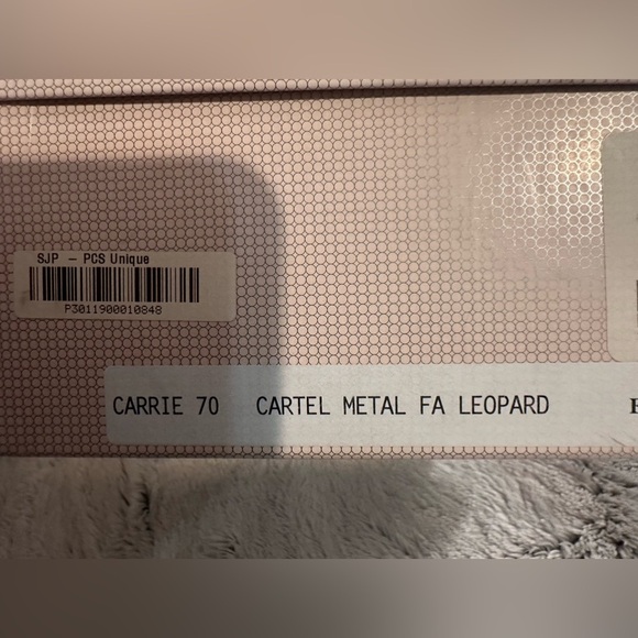 NWT SJP carrie 70 cartel metal FA leopard size 42 Made In Italy in box/show bag - Picture 8 of 10